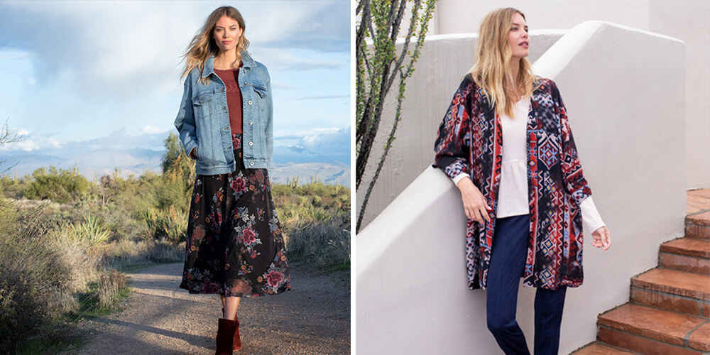 fall 2020 fashion preview sassyfras boutique floral skirts and kimonos