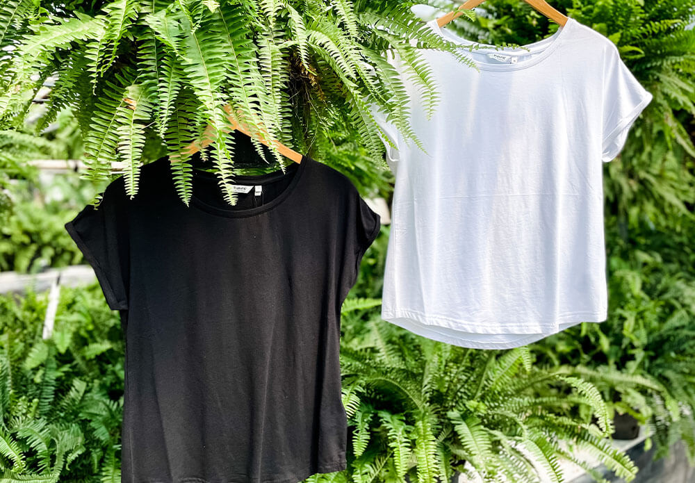 Eising Garden Centre -Spring Cleaning Your Closet -black and white tees for layering