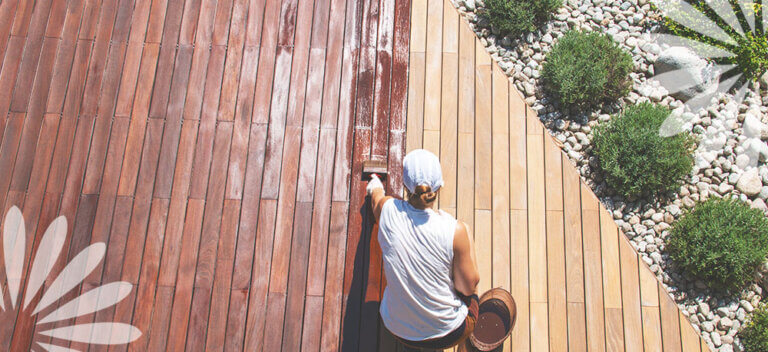 Eising Garden Centre -How to Self-Evaluate Your Landscape-person staining deck